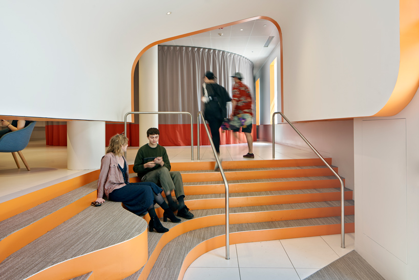new face of RISD by WORKac expresses orange detailing and perforation