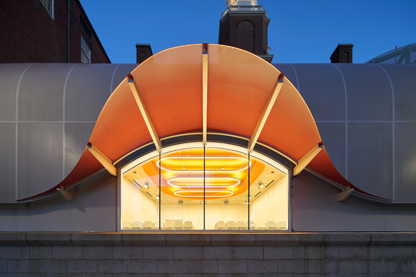 new face of RISD by WORKac expresses orange detailing and perforation