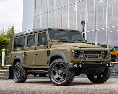 chelsea truck company unveils 'muscular' adaptation of land rover defender 110 edition