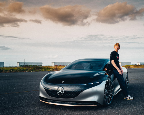 sleek, sustainable mercedes-benz vision EQS - a closer look at the concept car in tokyo