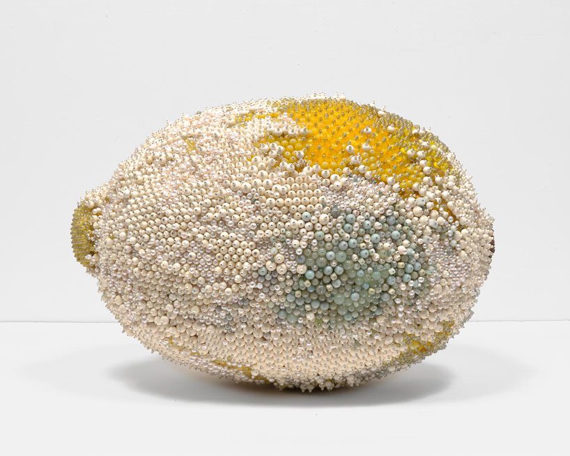 kathleen ryan creates moldy fruit sculptures from semi precious gemstones designboom