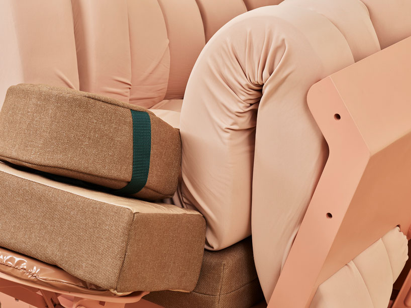 lucy mcrae's 'compression carpet' squeezes users to relieve stress and promote wellbeing