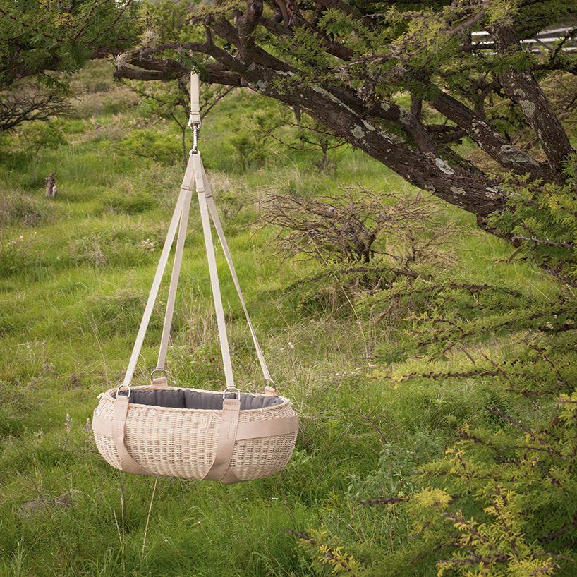 nido muebles handcrafts hanging wicker bassinets + children's furniture in mexico