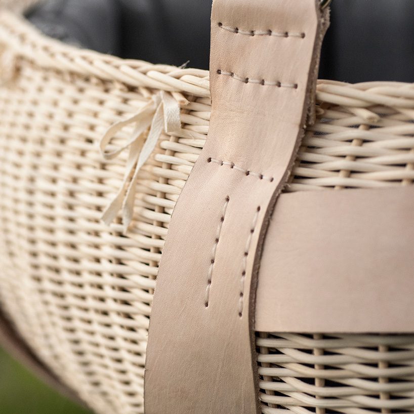 nido muebles handcrafts hanging wicker bassinets + children's furniture in mexico