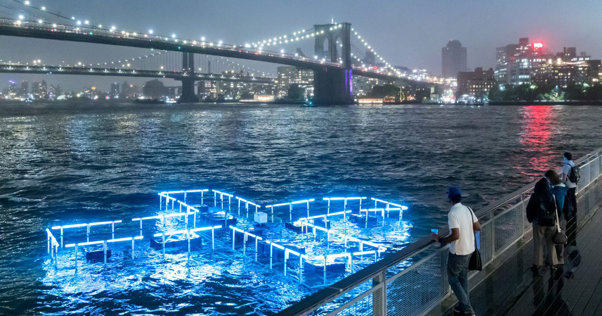 +POOL creators unveil large LED sculpture that tracks NYC 