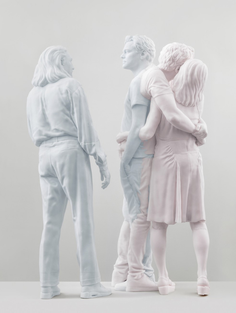 urs fischer casts candle sculpture of leonardo di caprio with his parents in wax