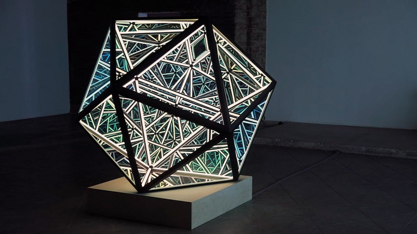 LED 'portals' by anthony james immerse viewers in a light matrix