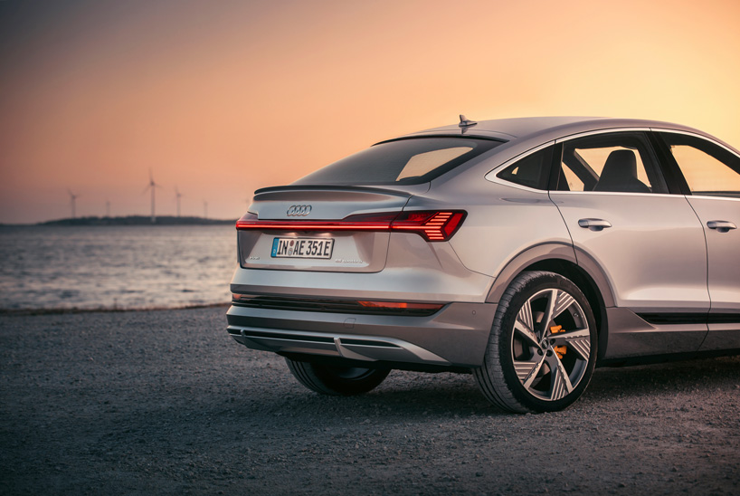 the AUDI e-tron sportback debuts as company's second electric car