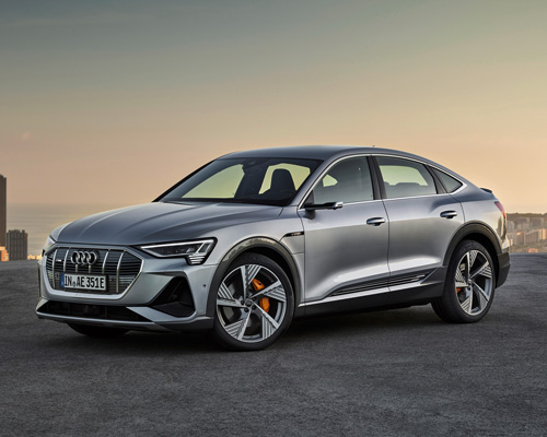 the AUDI e-tron sportback debuts as company's second electric car