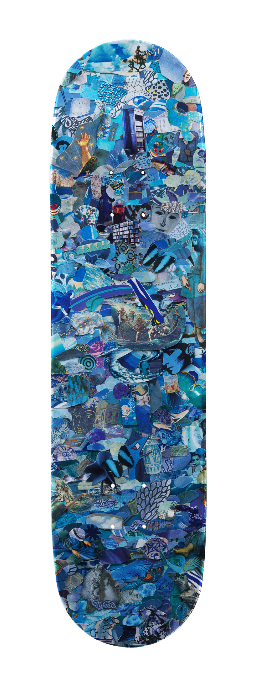 vik muniz collaborates with the skateroom on eight-color-spectrum skateboard series