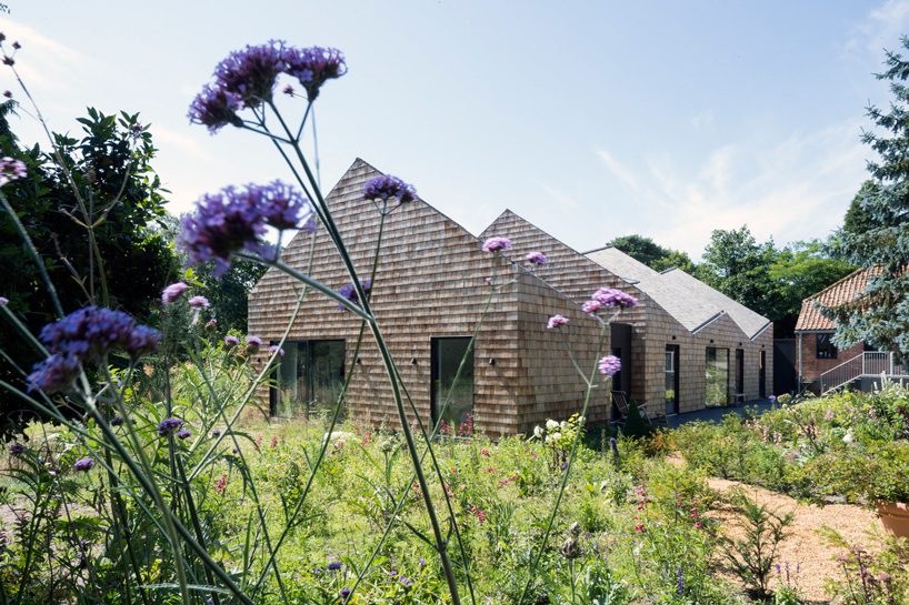 blee halligan architects extends five acre brick barn with shingle-clad B&B in the UK