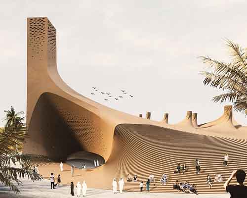 7 barjeel wind towers top habibeh madjdabadi's museum for modern arab art in the UAE