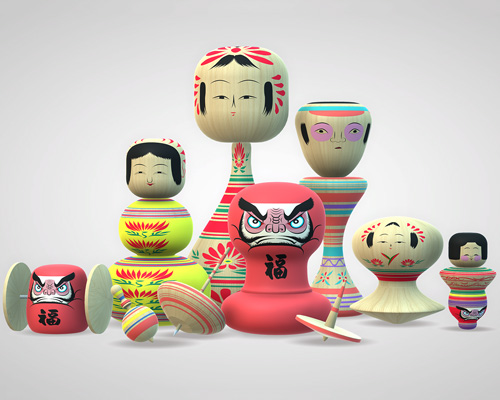 WOW explores tokyo + kokeshi dolls through two digital installations at japan house london