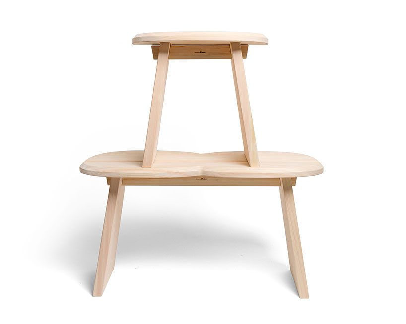 jasper morrison + wataru kumano shape 'stool' from hinoki wood