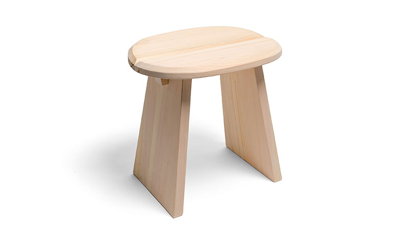 jasper morrison + wataru kumano shape 'stool' from hinoki wood
