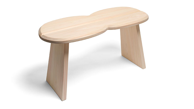 jasper morrison + wataru kumano shape 'stool' from hinoki wood