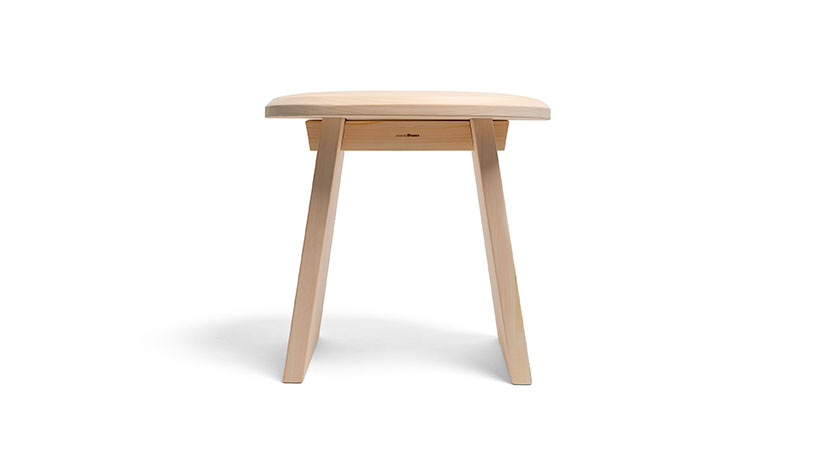 jasper morrison + wataru kumano shape 'stool' from hinoki wood