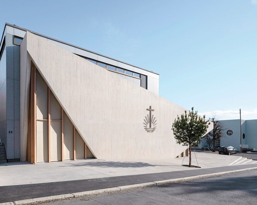 LOCALARCHITECTURE adds geometric extension to lausanne's new apostolic church
