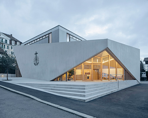 LOCALARCHITECTURE adds geometric extension to lausanne's new apostolic church