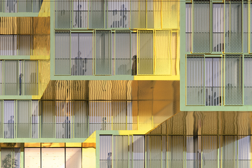 malka architecture clads student housing in gold to create ‘egyptian house’ in paris