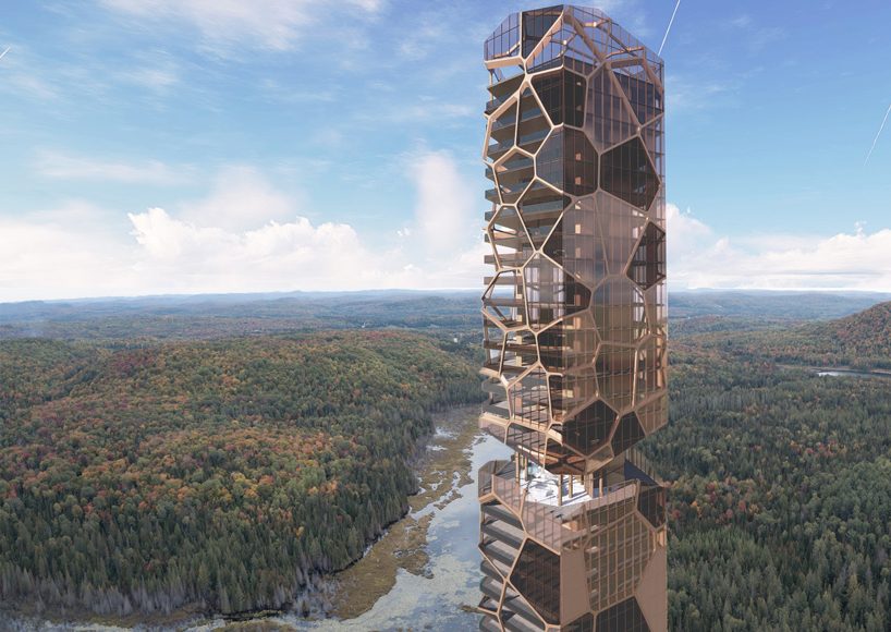 MU architecture combats urban sprawl with PEKULIARI residential tower in quebec designboom