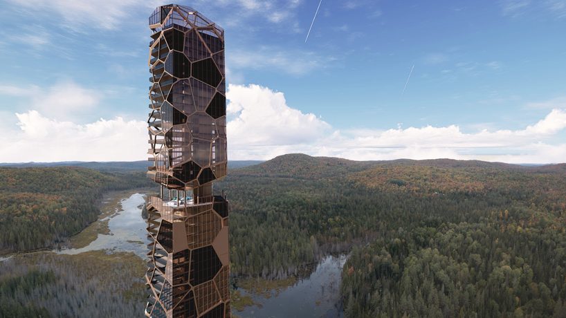 MU architecture combats urban sprawl with PEKULIARI residential tower in quebec designboom