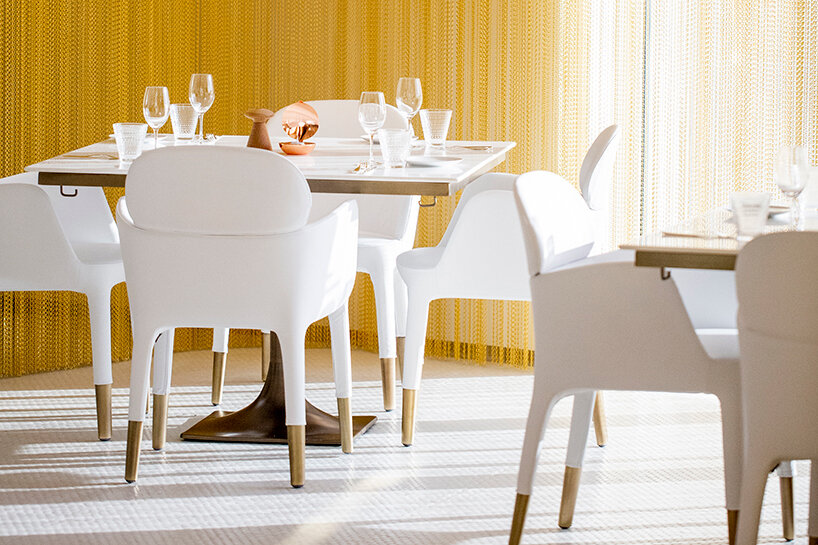 patrick jouin's ester armchairs in mix restaurant by alain ducasse - dubai, UAE, photograph by pmonetta