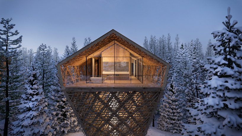 peter pichler designs luxury 'tree suites' elevated within an austrian forest designboom
