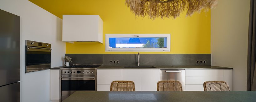 react architects steps 'the gaze' house into idyllic greek island landscape designboom