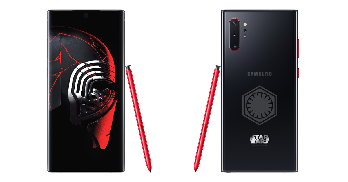 Star Wars example #69: samsung and star wars join forces on themed galaxy note 10 plus