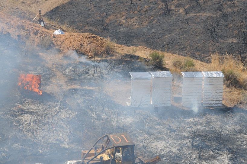 engineers created a huge foil blanket to protect homes from forest fires - 1