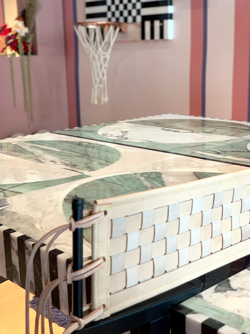 moniomi crafts ping pong table + basketball hoop from marble at CASACOR
