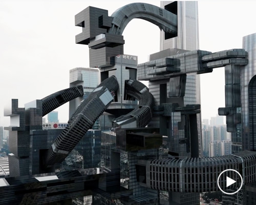 urban landscapes of hong kong + shenzhen become AUJIK's animated architectural organisms