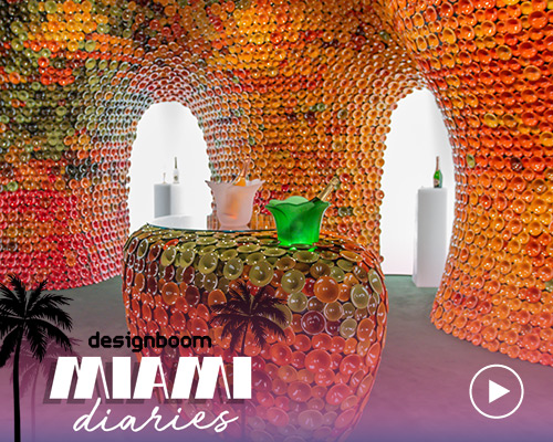 metamorphosis: andrea mancuso creates cavernous, ceramic-clad installation for perrier-jouët