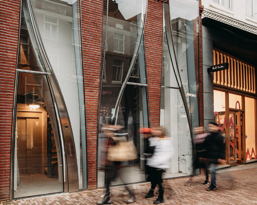 UNStudio's 'looking glass' façade in amsterdam mimics billowing fabric