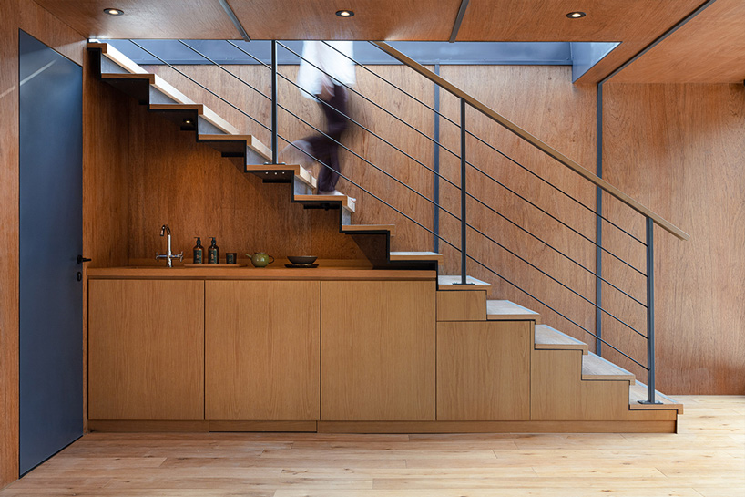 a work of substance stacks shipping containers for marketing suite in hong kong