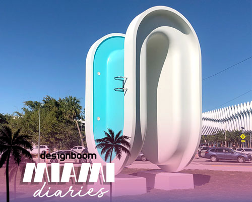 elmgreen & dragset's bent pool sculpture serves as landmark for miami beach