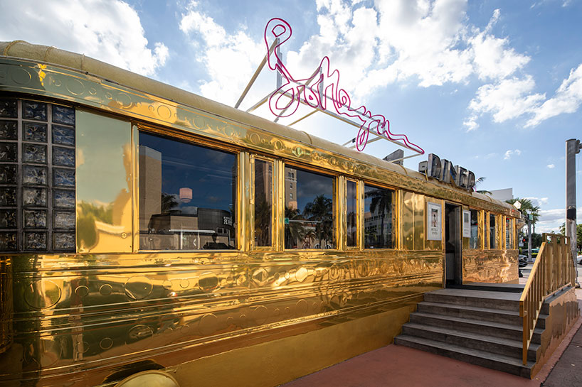 golden bottega veneta diner opens its doors during art basel miami beach