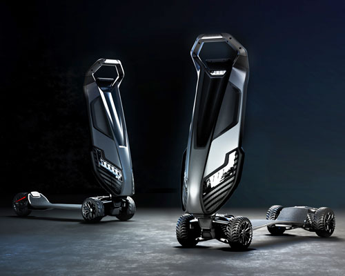 D-fly's dragonfly hyperscooter features aerospace-grade aluminum