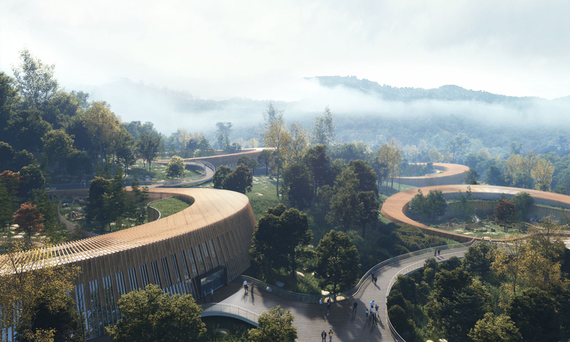 EID architecture designs four 'panda pavilions' for chengdu research and breeding center designboom