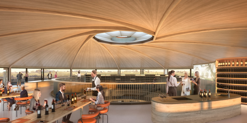 foster + partners plans domed winery that blends with bordeaux's rolling landscape - 1