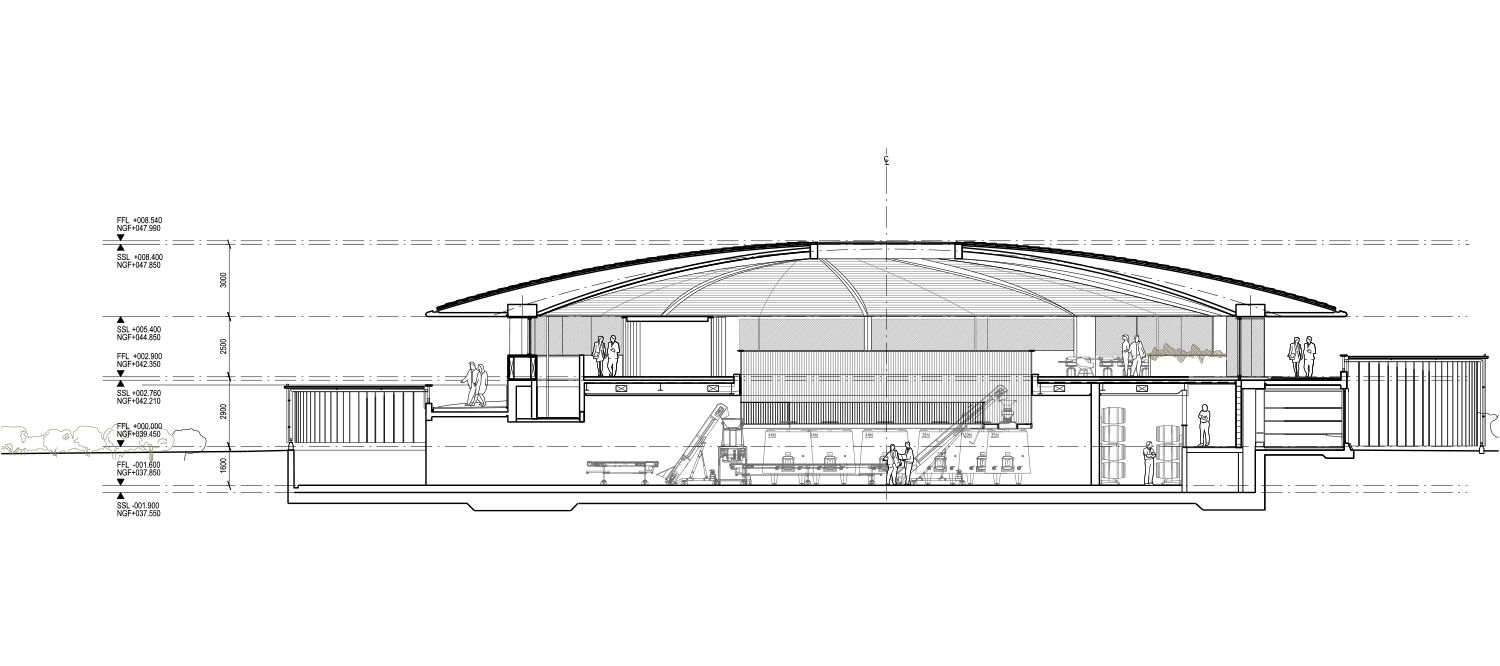 foster + partners plans domed winery that blends with bordeaux's rolling landscape - 6