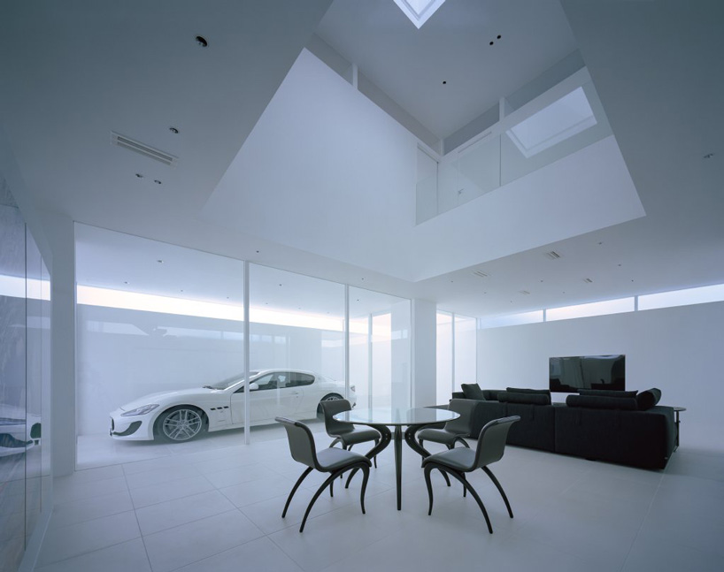  fujiwaramuro architects adds transparent built-in garage to house in takamatsu, japan