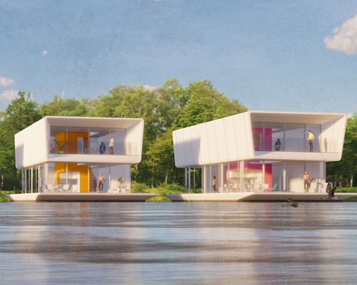 grimshaw and concrete valley develop innovative system of modular water dwellings