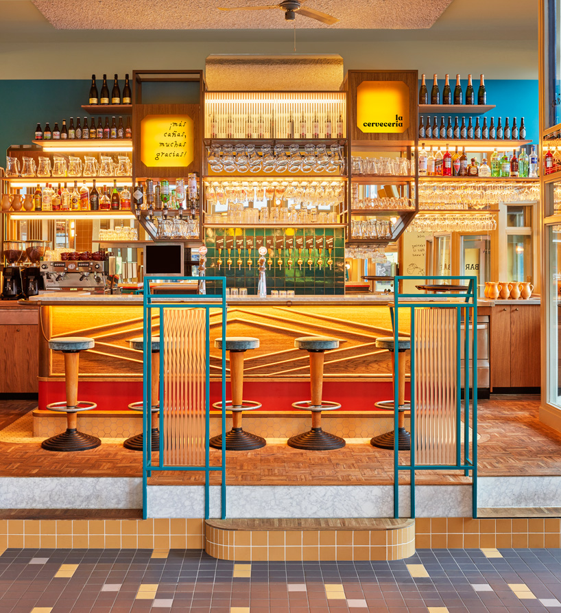 studio modijefsky draws from traditional spanish bars for la cervecería in amsterdam