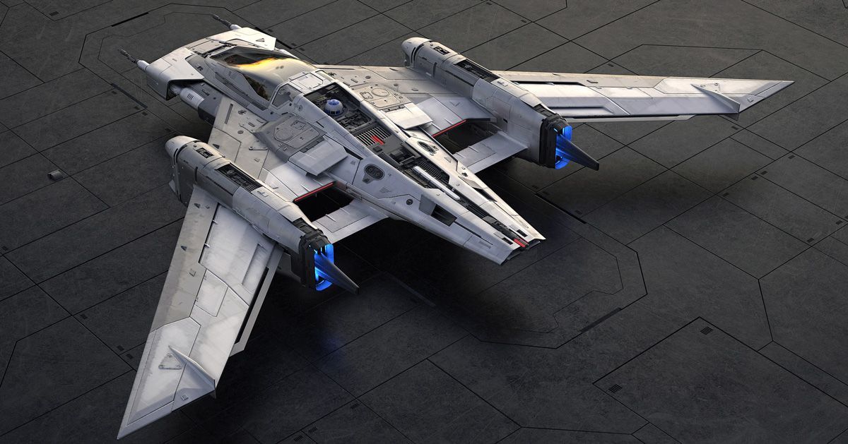 Star Wars example #20: porsche unveils one-off star wars spaceship co-designed with lucasfilm