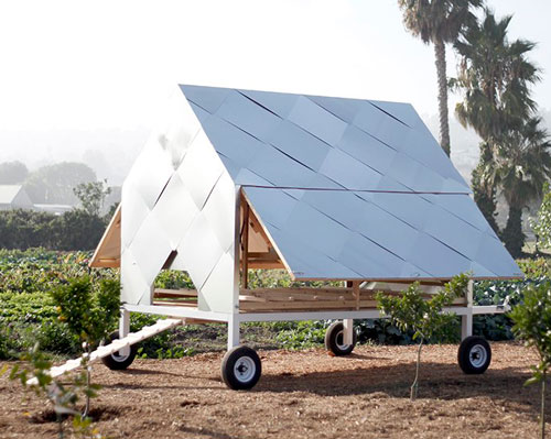a solar-powered chicken caravan by doh studio is a 'coop on wheels'
