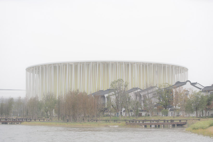 steven chilton architects completes 'bamboo forest' wuxi taihu show theater