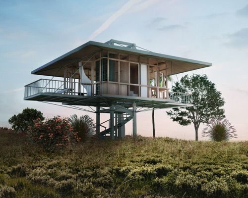 alexis dornier's prefabricated 'stilt studios' offer elevated living in indonesia