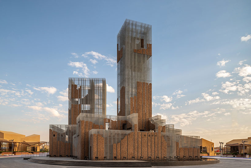 edoardo tresoldi + studio studio studio's gharfa wire mesh architectural fortress in saudi arabia